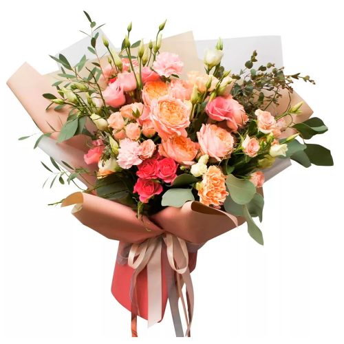 Роскошный букет «Розовый шарм»