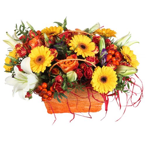 Корзина с цветами «Солнечное утро»