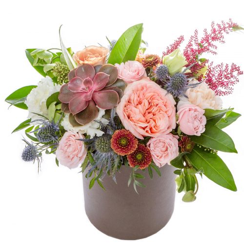 Цветы в шляпной коробке «Волшебный сад»