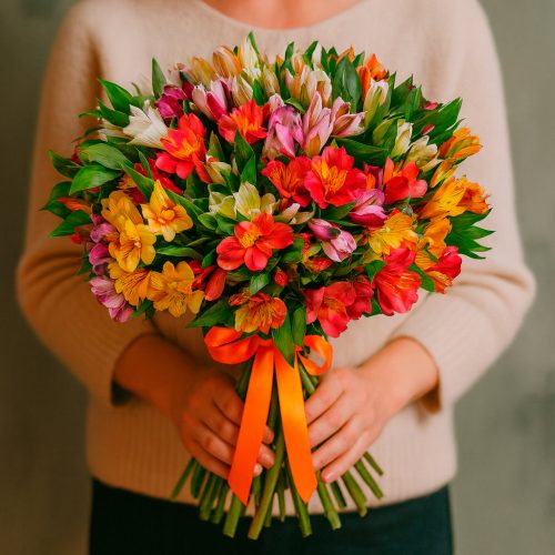 Букет из свежих цветов «Цветочная симфония»
