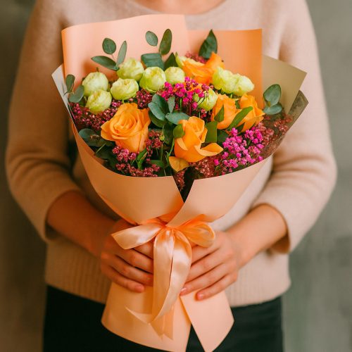 Букет цветов «Солнечный закат»